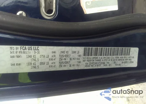 2017 Dodge Journey Se from USA, damaged, VIN 3C4PDCAB1HT539360